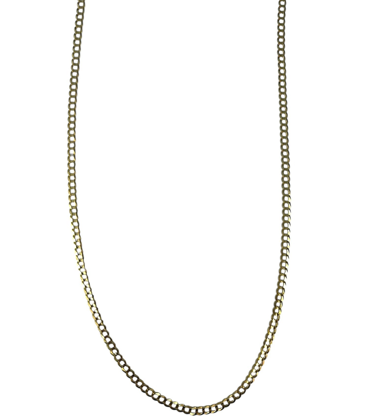 10kt Curb Chain 3.8mm 18"