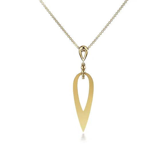 GABRIEL & CO- 14K Yellow Gold Bujukan Pendant Drop Necklace