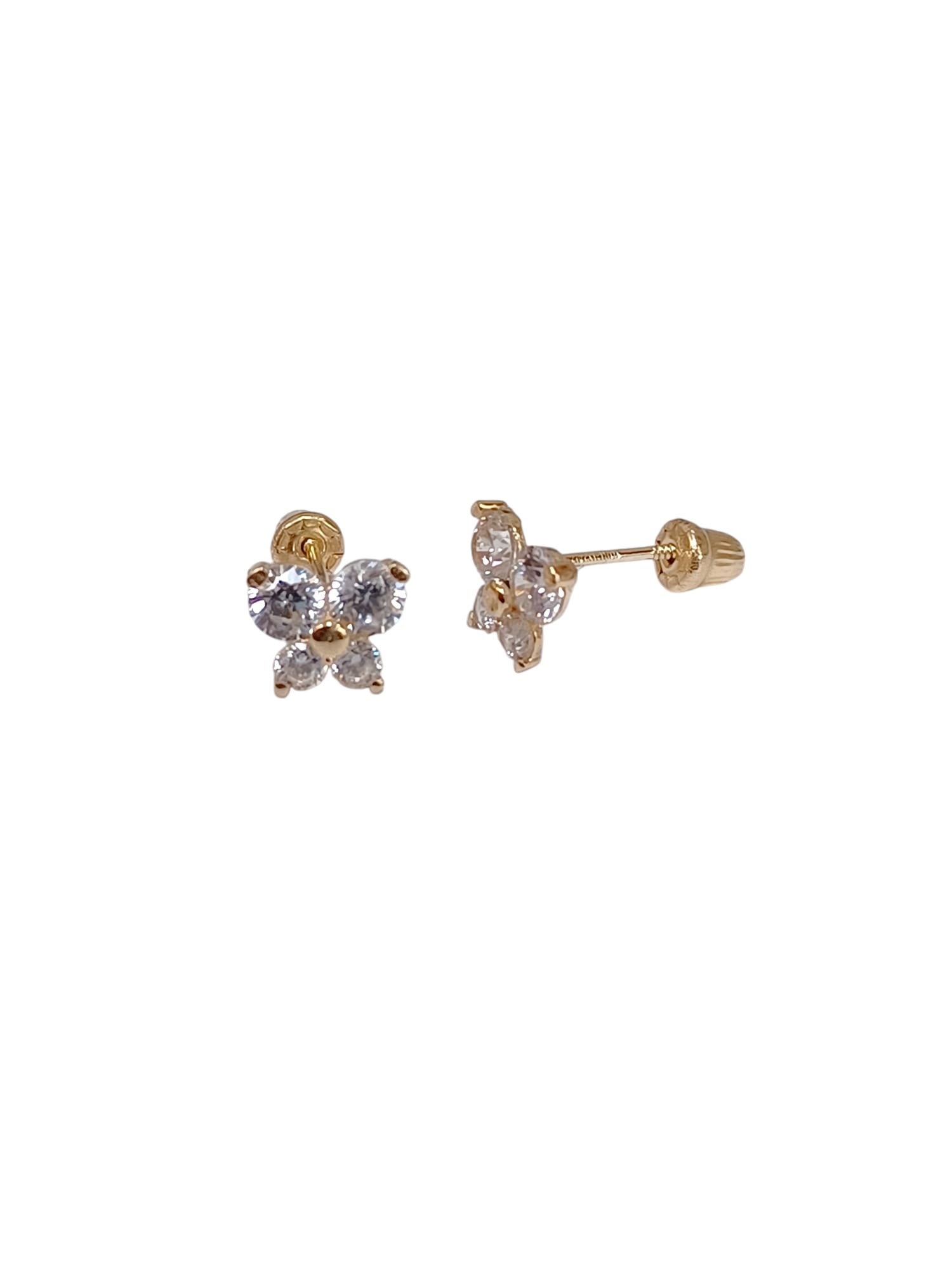 10kt Gold Butterfly Screw Back Stud Earrings BB10B0-779