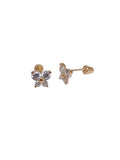 10kt Gold Butterfly Screw Back Stud Earrings BB10B0-779