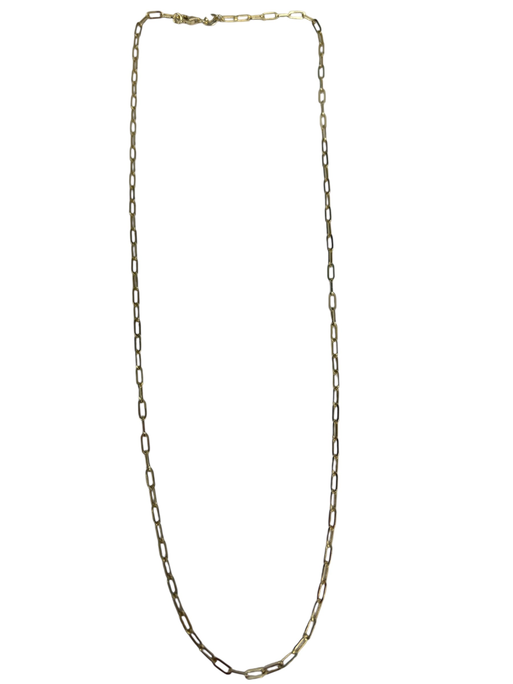 14kt Gold Paper Clip 18" Chain Necklace G-AD-PC23-18