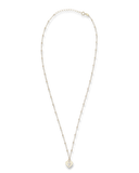 14kt Beaded Angel in Heart Necklace