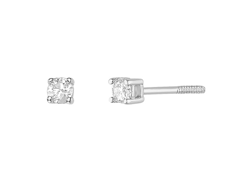 14kt White Gold Diamond .07 T.W. Stud Earrings BB14B5-3171