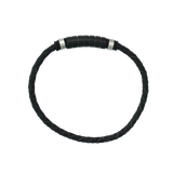 Stainless Steel Black Leather Bracelet SS-TF-TLB229-4