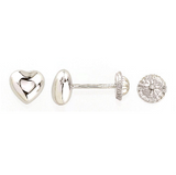 14kt Baby Puffed Heart Screw Back Stud Earrings BBX4NSE8438W