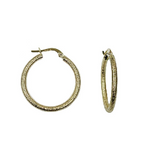 LUKA GOLD- 10kt Diamond Cut Stain Hoops