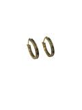 14kt Oval Hoop with Diamond Cut Earrings G-HM-TE213190-MDC