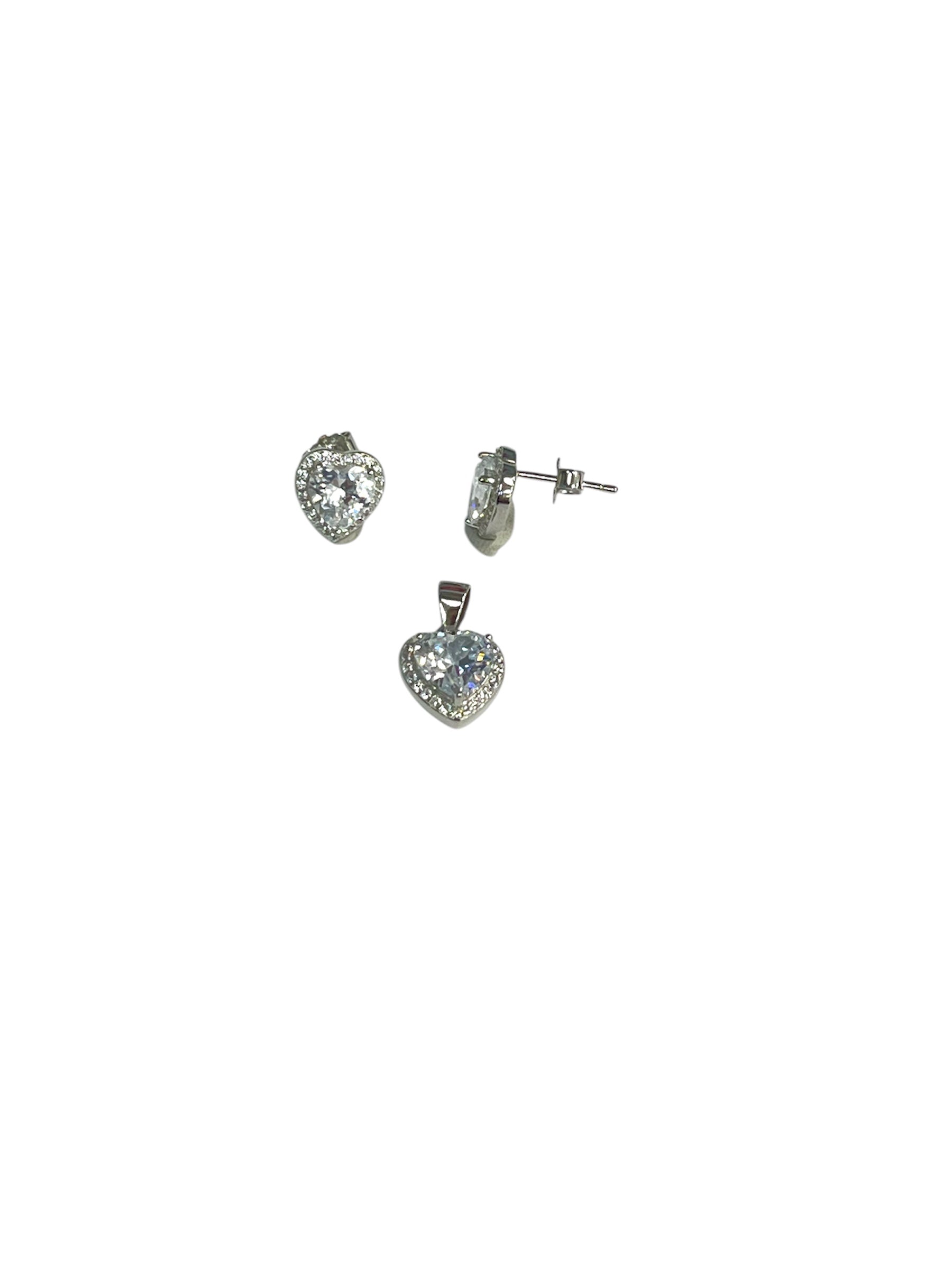 .925 Silver Heart Set S-ZOD-B27645+C