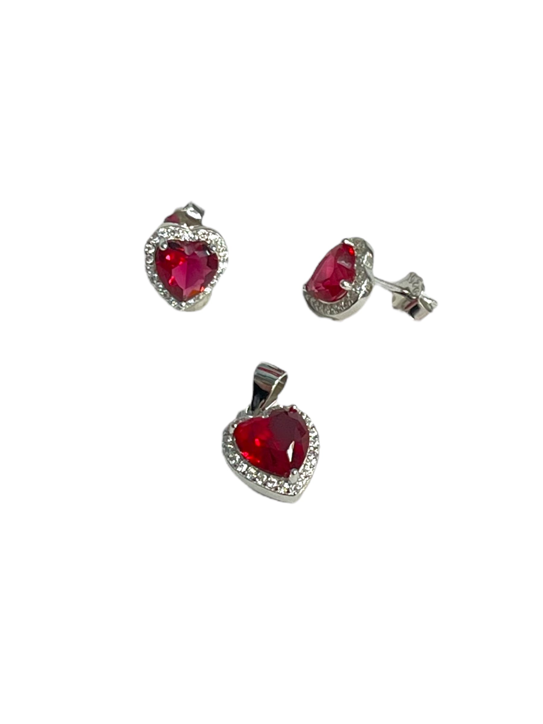 .925 Silver Heart Set S-ZOD-B27645+C