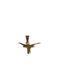 .925 Sterling Silver Longhorn Rose Gold Plated Pendant