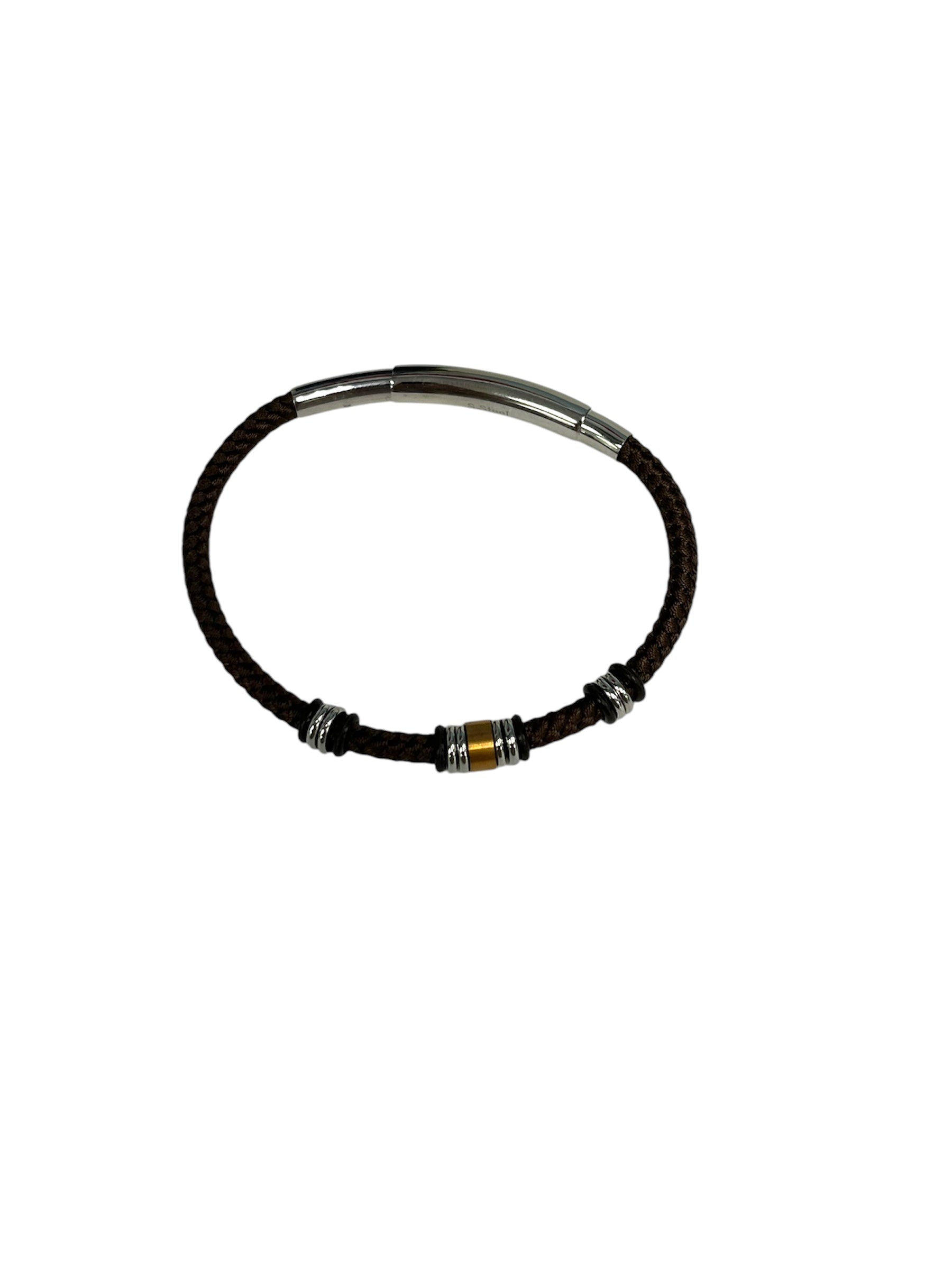 316L  Black,Blue or Brown Bracelet  SS-TF-TSB506