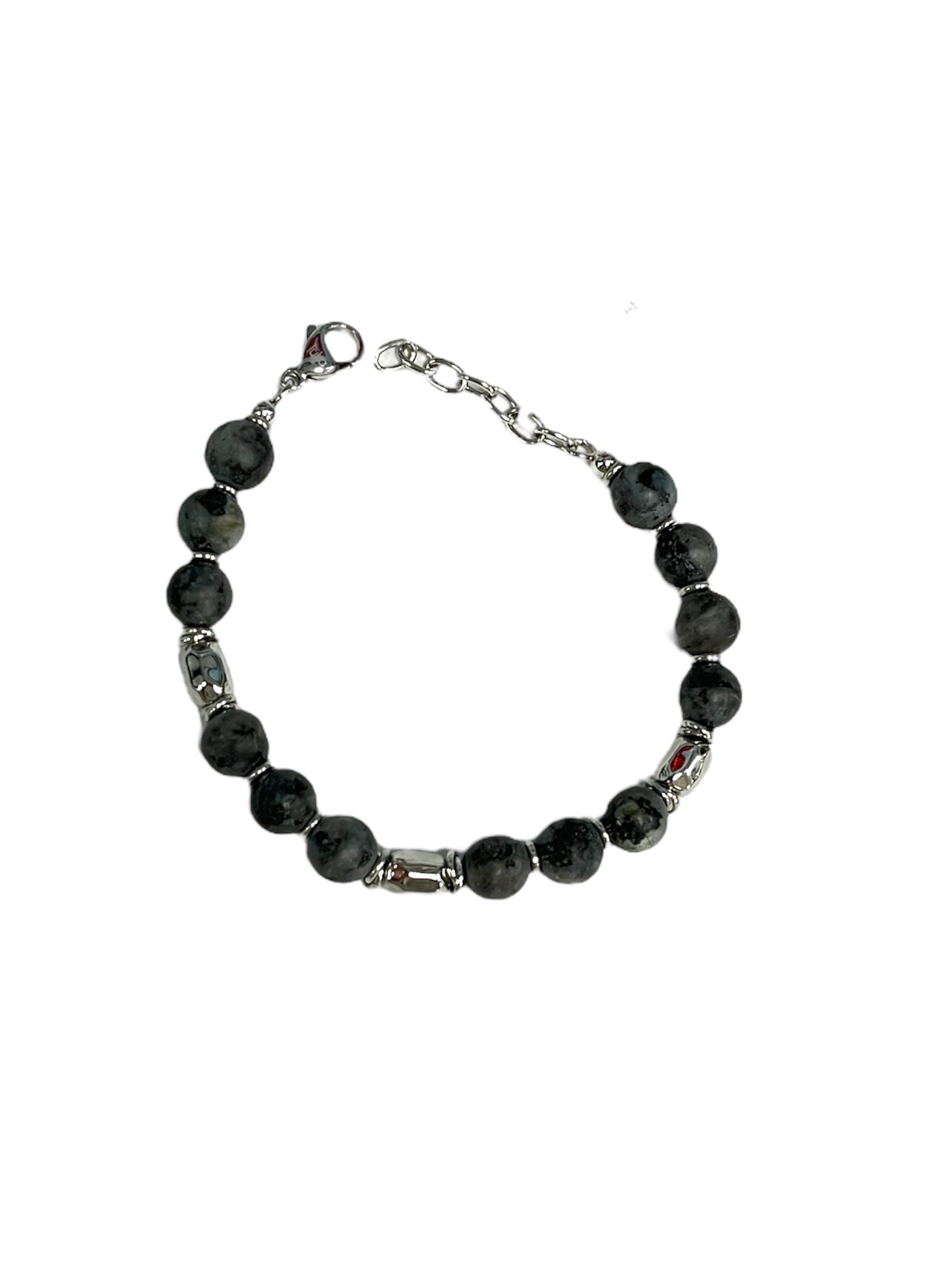 Grey Labradorite Beaded Bracelet