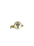 .925 Gold Plated with Cross signet ring