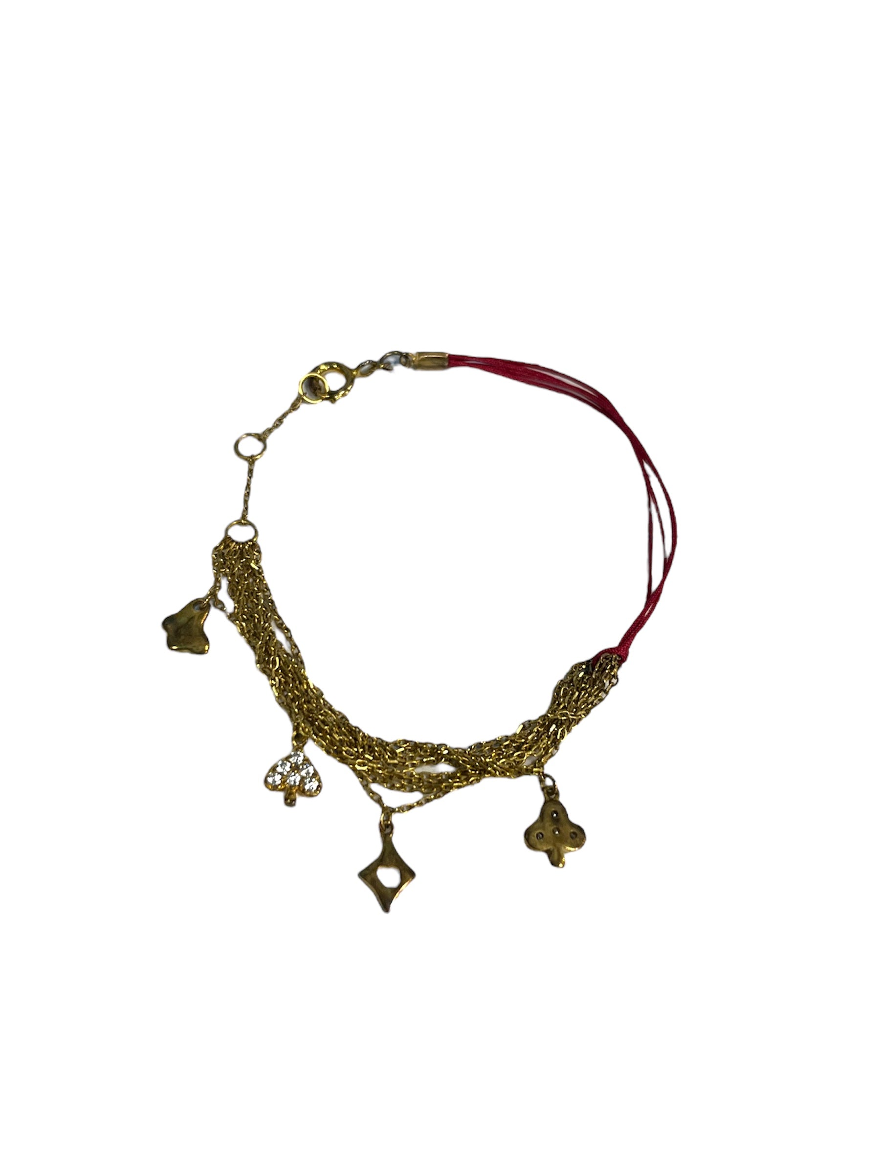 .925 BR. w/ 4 Charms on Multi chain & Nylon GP