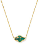 KENDRA SCOTT- Abbie Gold Short Pendant Necklace in Bronze Veined Magnesite