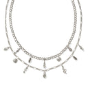 KENDRA SCOTT- Alexa Vintage Silver Multi Strand Necklace