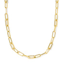 KENDRA SCOTT- Bella Gold Chain Necklace in White CZ
