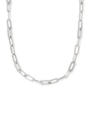 KENDRA SCOTT- Bella Rhodium Chain Necklace in White CZ