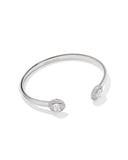 KENDRA SCOTT- Bella Rhodium Cuff Bracelet in White CZ