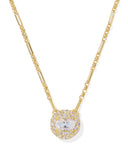 KENDRA SCOTT- Bella Gold Short Pendant Necklace in White CZ