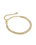 KENDRA SCOTT- Bella Gold Tennis Bracelet in White CZ
