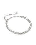 KENDRA SCOTT- Bella Rhodium Tennis Bracelet in White CZ