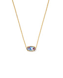 KENDRA SCOTT- Elisa Necklace Gold Red White Blue Illusion