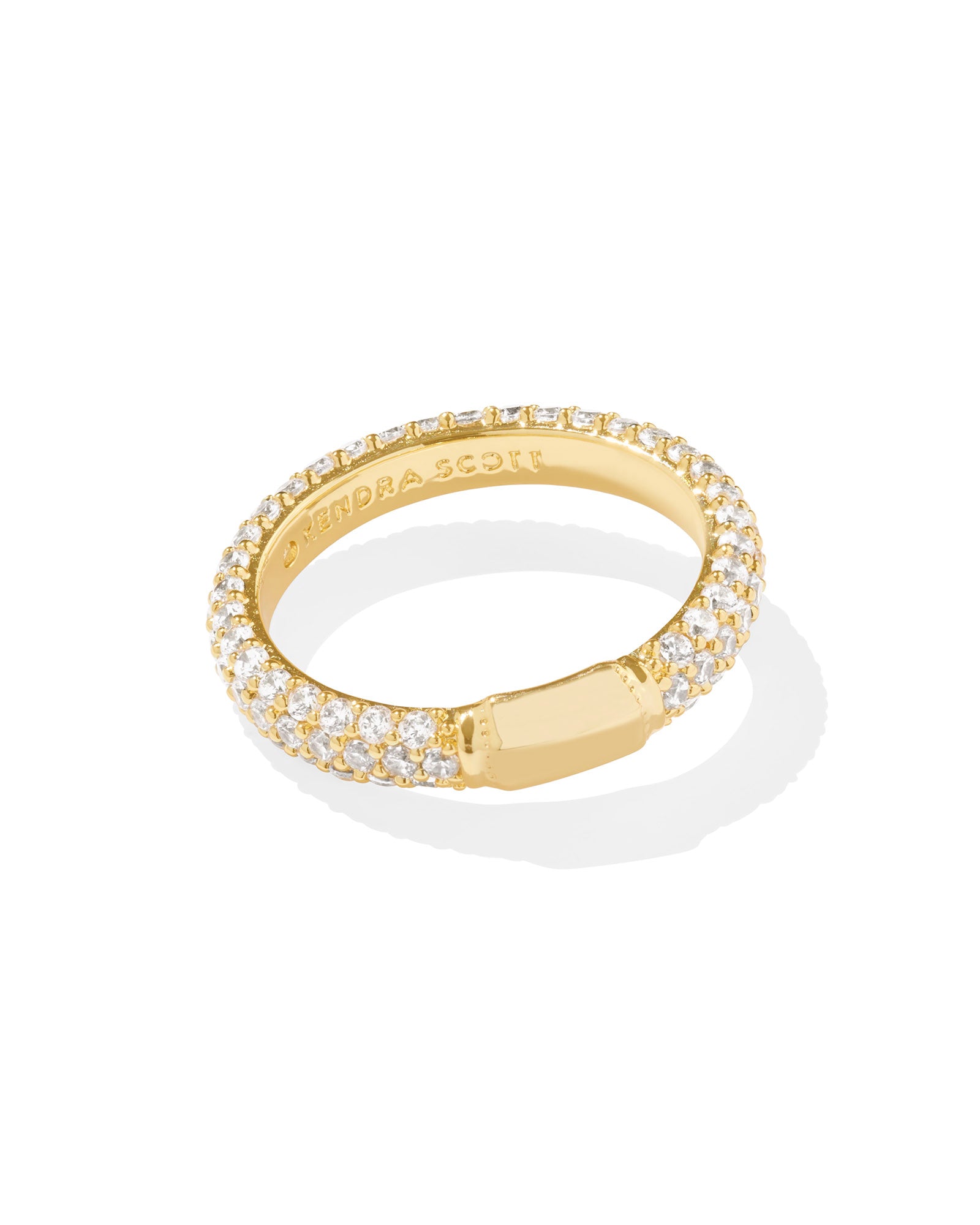 KENDRA SCOTT- Emery Band Ring in Gold White Crystal