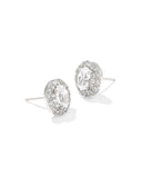 KENDRA SCOTT- Belle Rhodium Stud Earrings in Whtie CZ