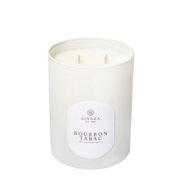 LINNEA- Bourbon Tabac 2-Wick Candle