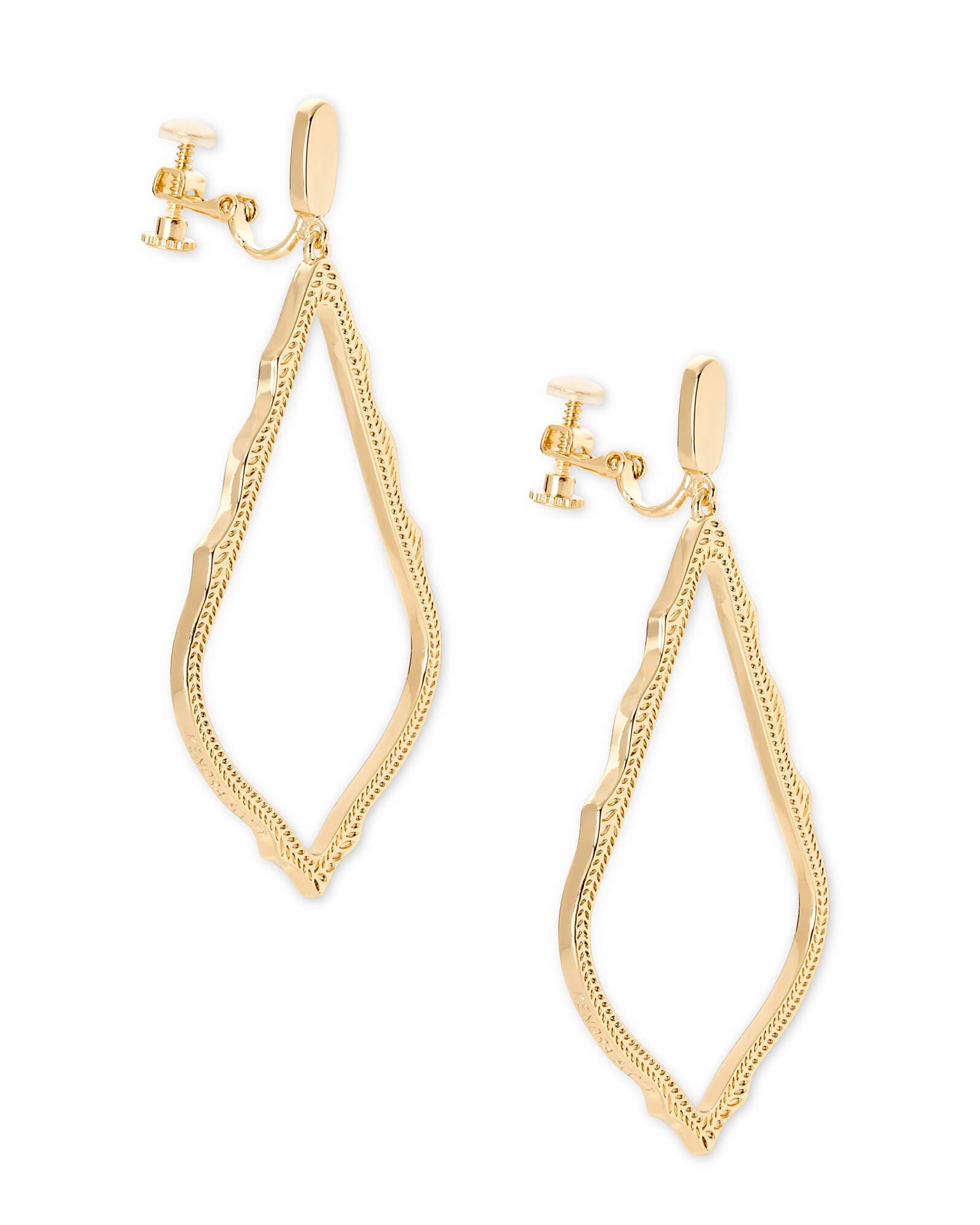 KENDRA SCOTT- Sophee Clip-On Drop Earrings in Gold Metal