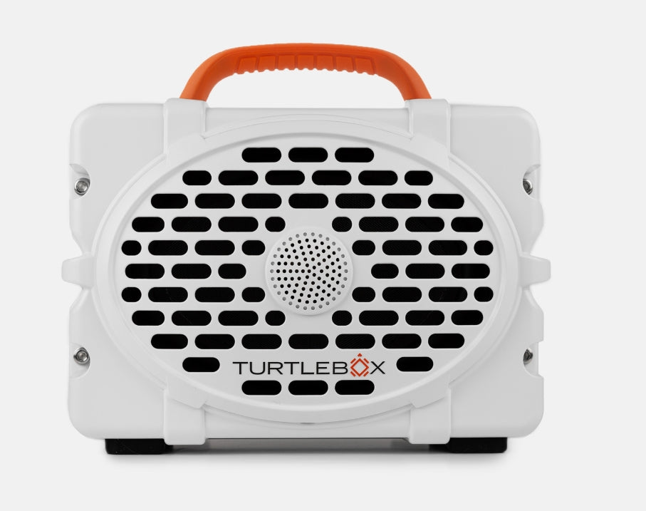 TURTLEBOX- Generation 3 Speaker in White/Blaze Orange