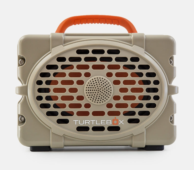 TURTLEBOX- Generation 3 Speaker in Tan/Blaze Orange
