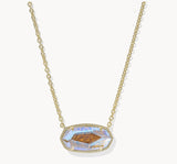KENDRA SCOTT- Elisa Gold Statement Pendant Necklace in Dichroic Glass