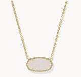 KENDRA SCOTT- Elisa Gold Statement Pendant Necklace in Iridescent Drusy