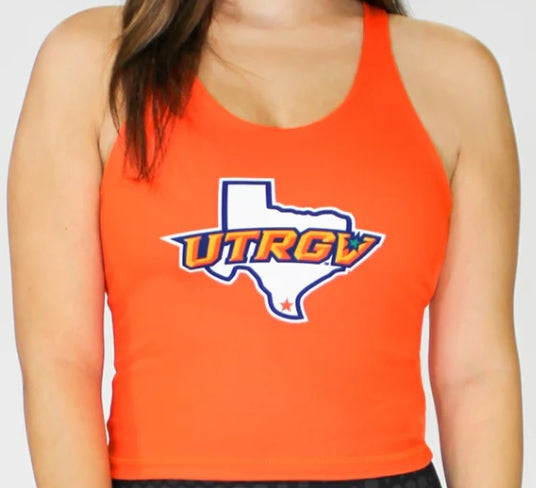 UTRGV- Angel Crop Top Bra in Orange