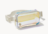 KENDRA SCOTT- Clear Belt Bag in Clear Iridescent