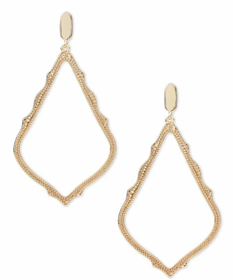 KENDRA SCOTT- Sophee Clip-On Drop Earrings in Gold Metal
