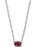 KENDRA SCOTT- Cailin Rhodium Pendant Necklace in Burgundy Crystal