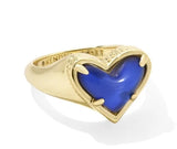KENDRA SCOTT-Framed Gold Ari Band Ring in Mood Stone
