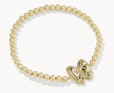 KENDRA SCOTT- Haley Bow Stretch Bracelet in Gold Blush Ivory Mother of Pearl