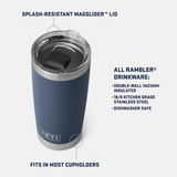 YETI- Rambler 20oz Tumbler in White