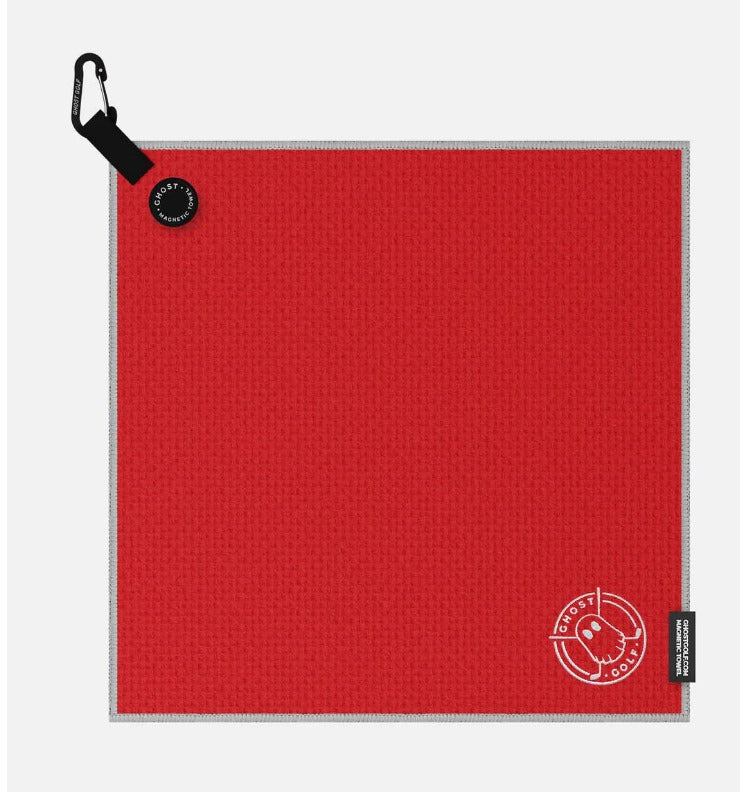 GHOST GOLF- Magnetic Towel (Greenside) Red