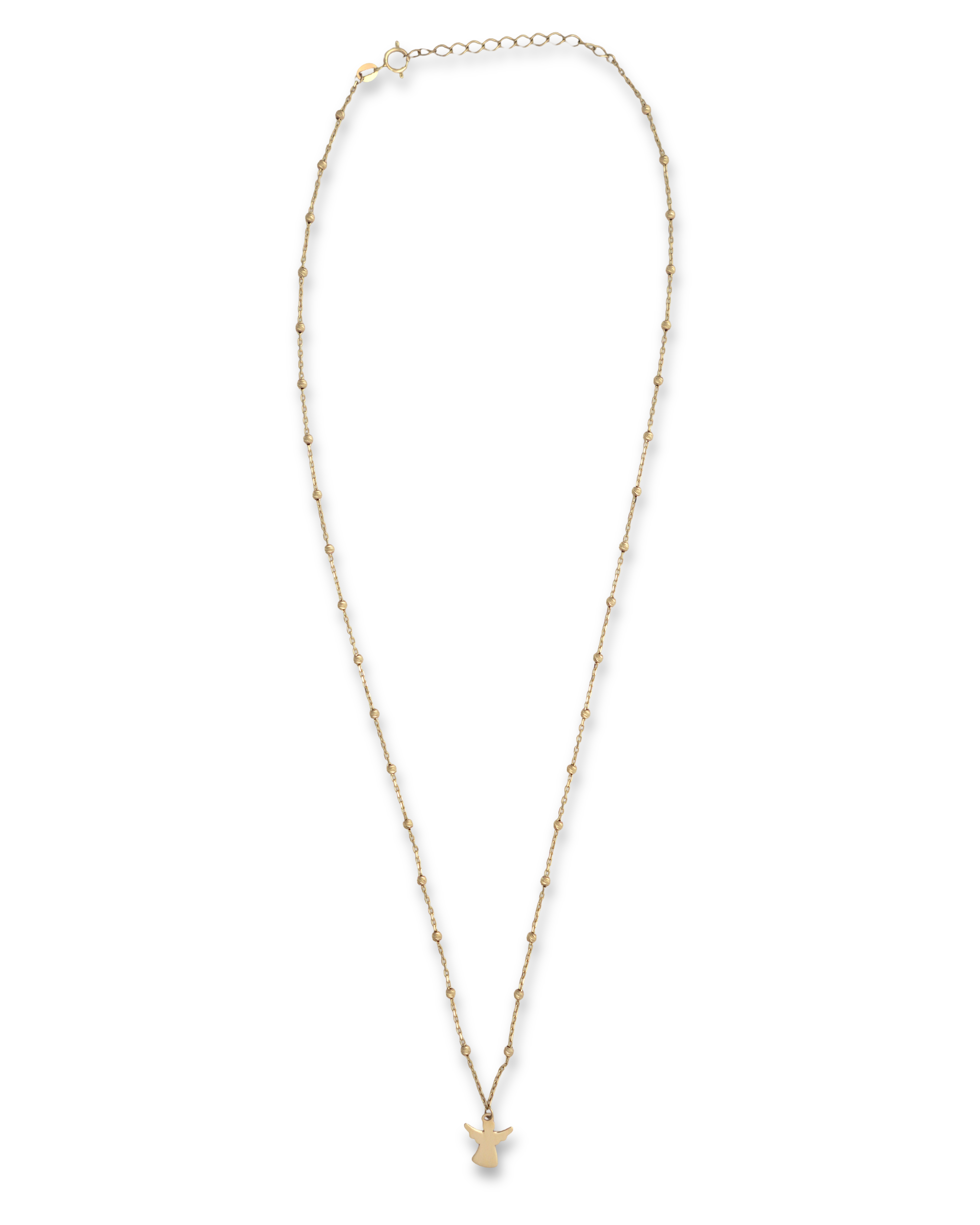 14kt Beaded Angel Necklace