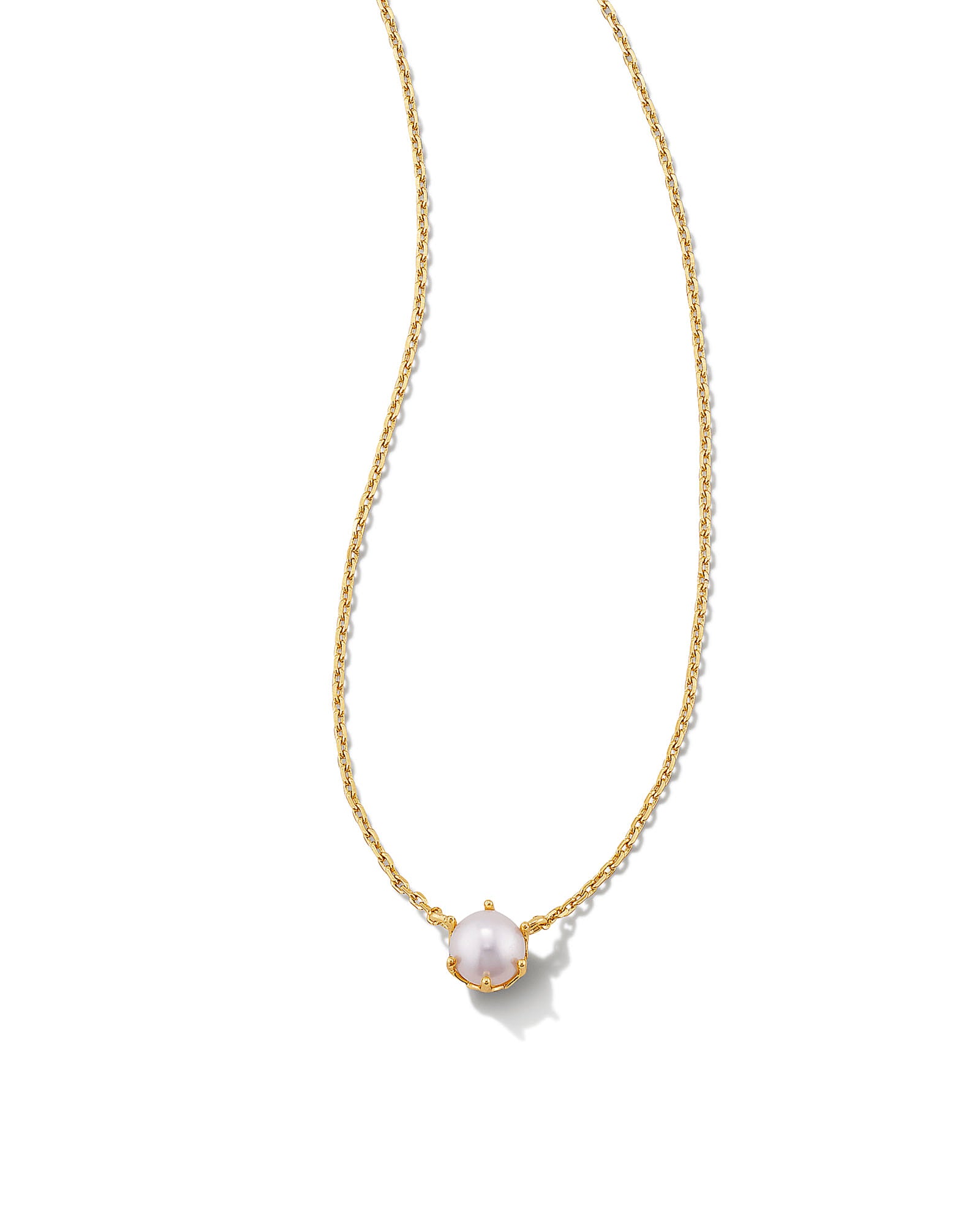 KENDRA SCOTT- Ashton Gold Pendant Necklace in White Pearl