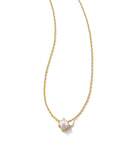 KENDRA SCOTT- Ashton Gold Pendant Necklace in White Pearl