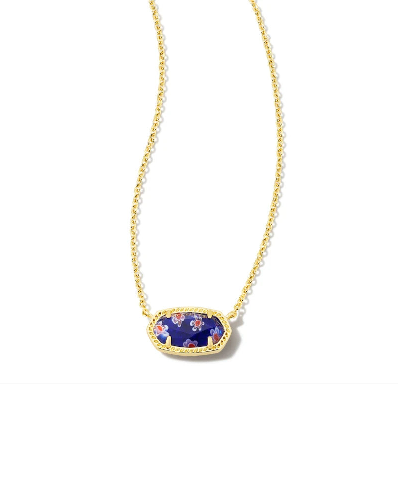 KENDRA SCOTT- Elisa Necklace Gold Cobalt Blue Mosaic
