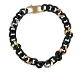 Black & Rose Gold Tight Curb Bracelet SS-TF-TSB1268-1