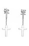AMEN- Dangling Cross Earrings