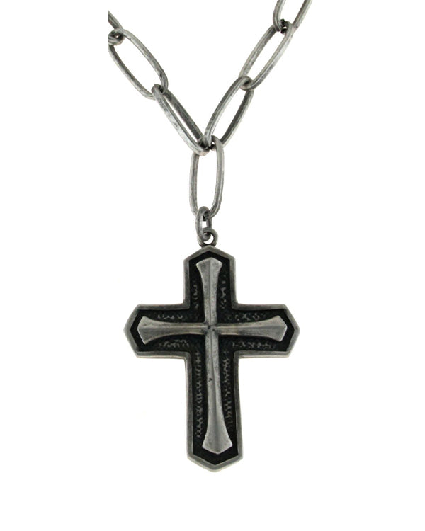 Brass Chain and Cross Necklace